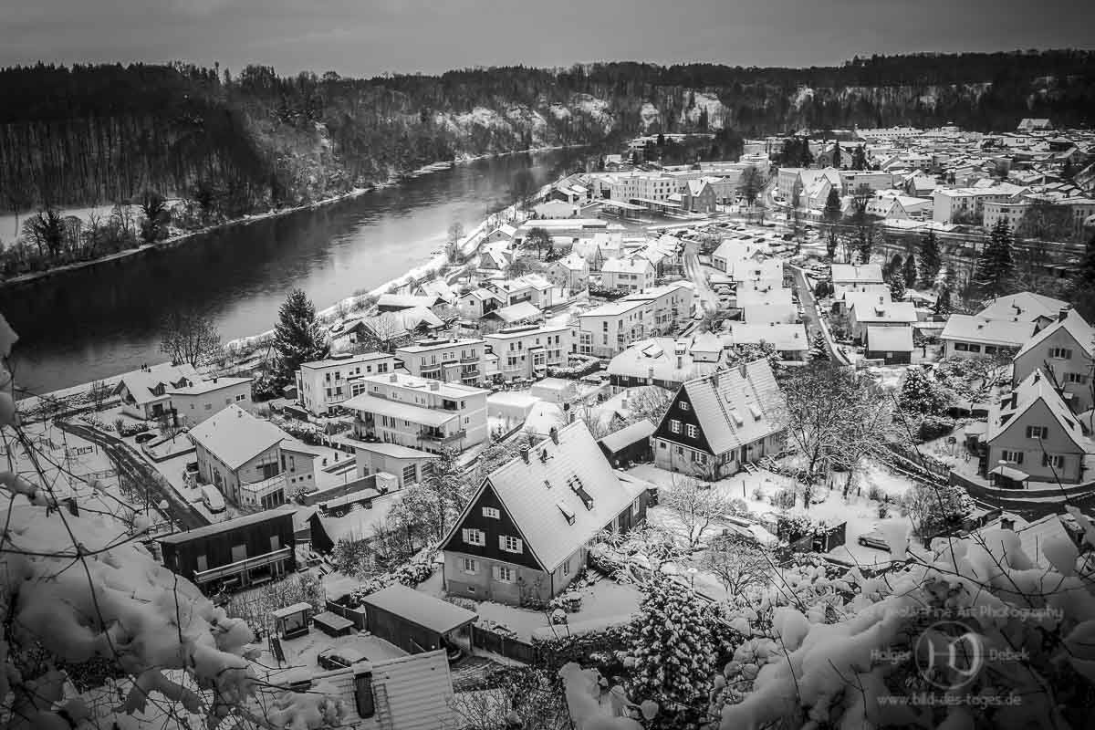 Wasserburg im Schnee