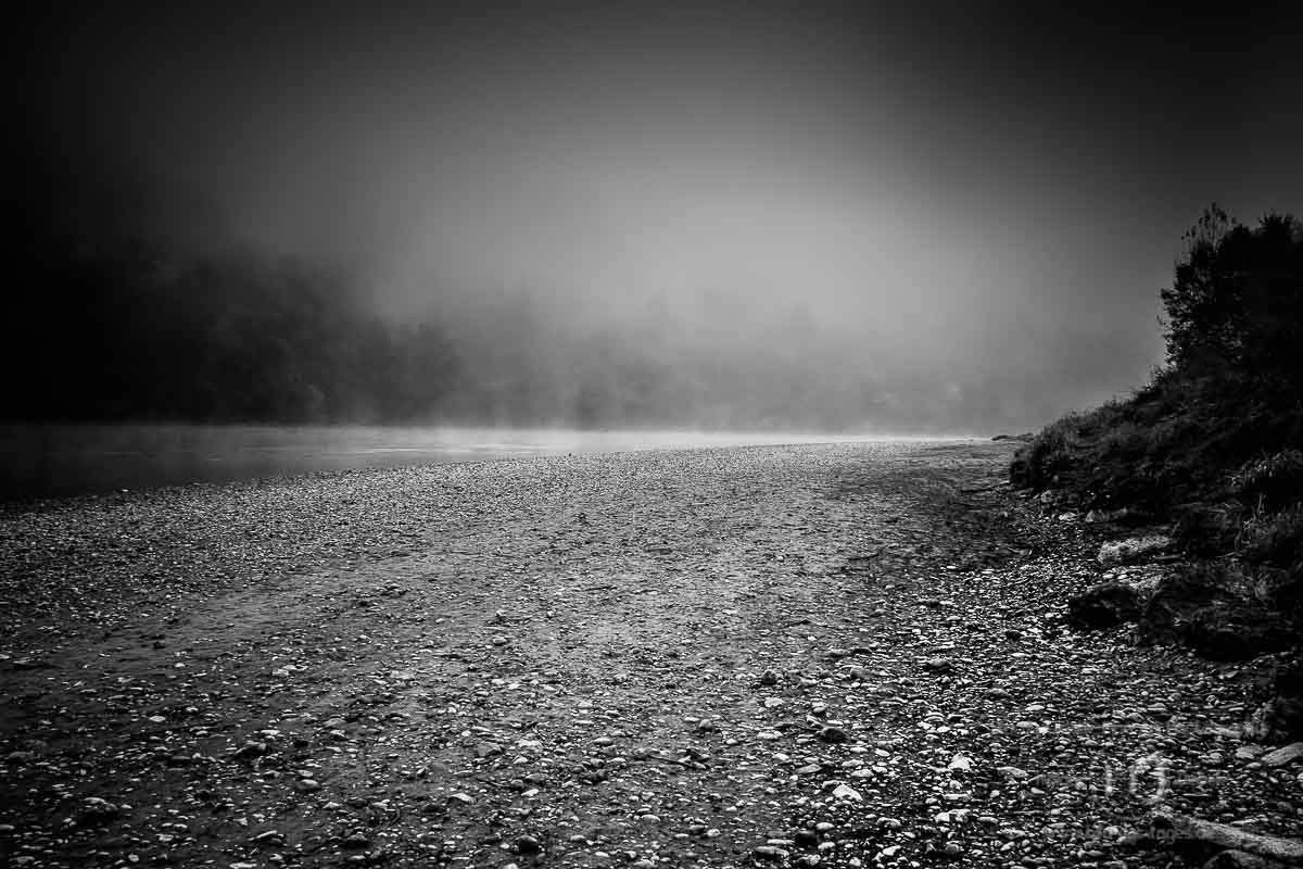 Nebel in der Inn-Schleife