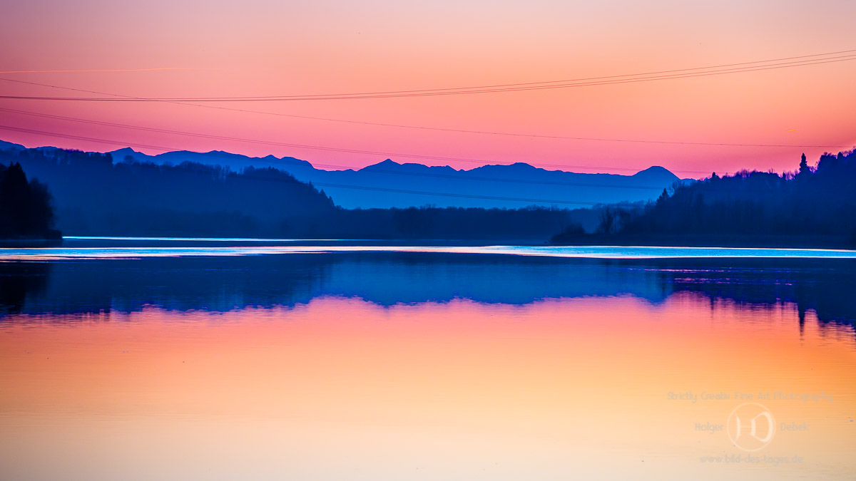 Alpen Wasserspiegelung im Inn